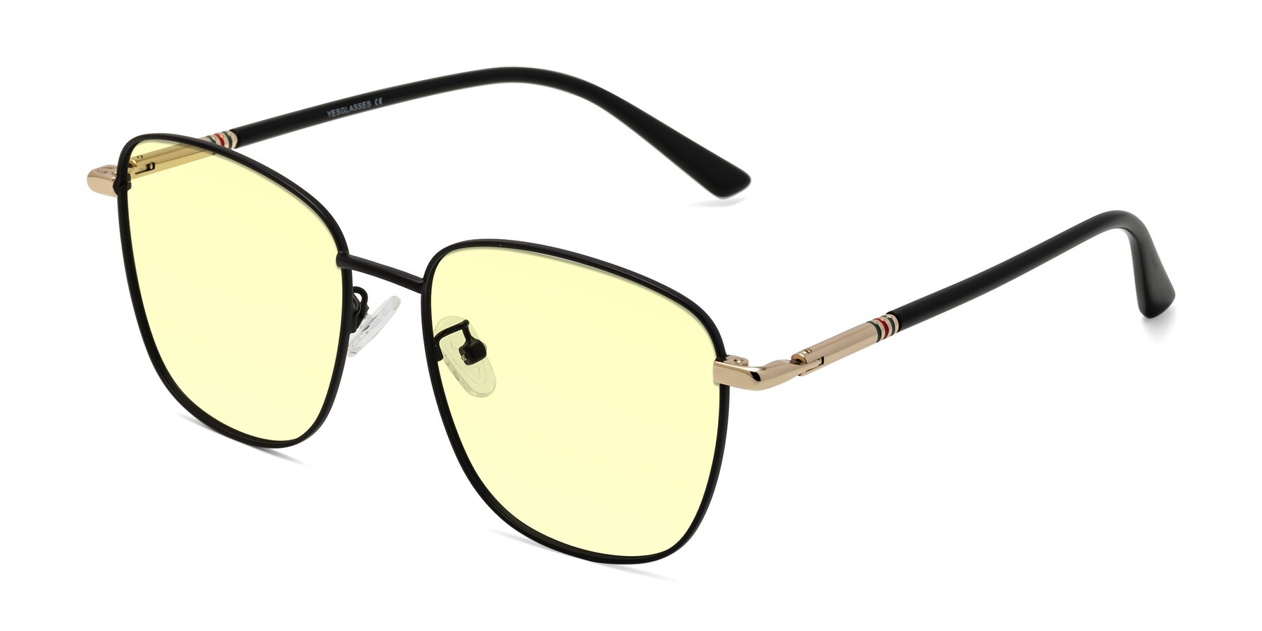 Angle of Love in Black with Light Yellow Tinted Lenses