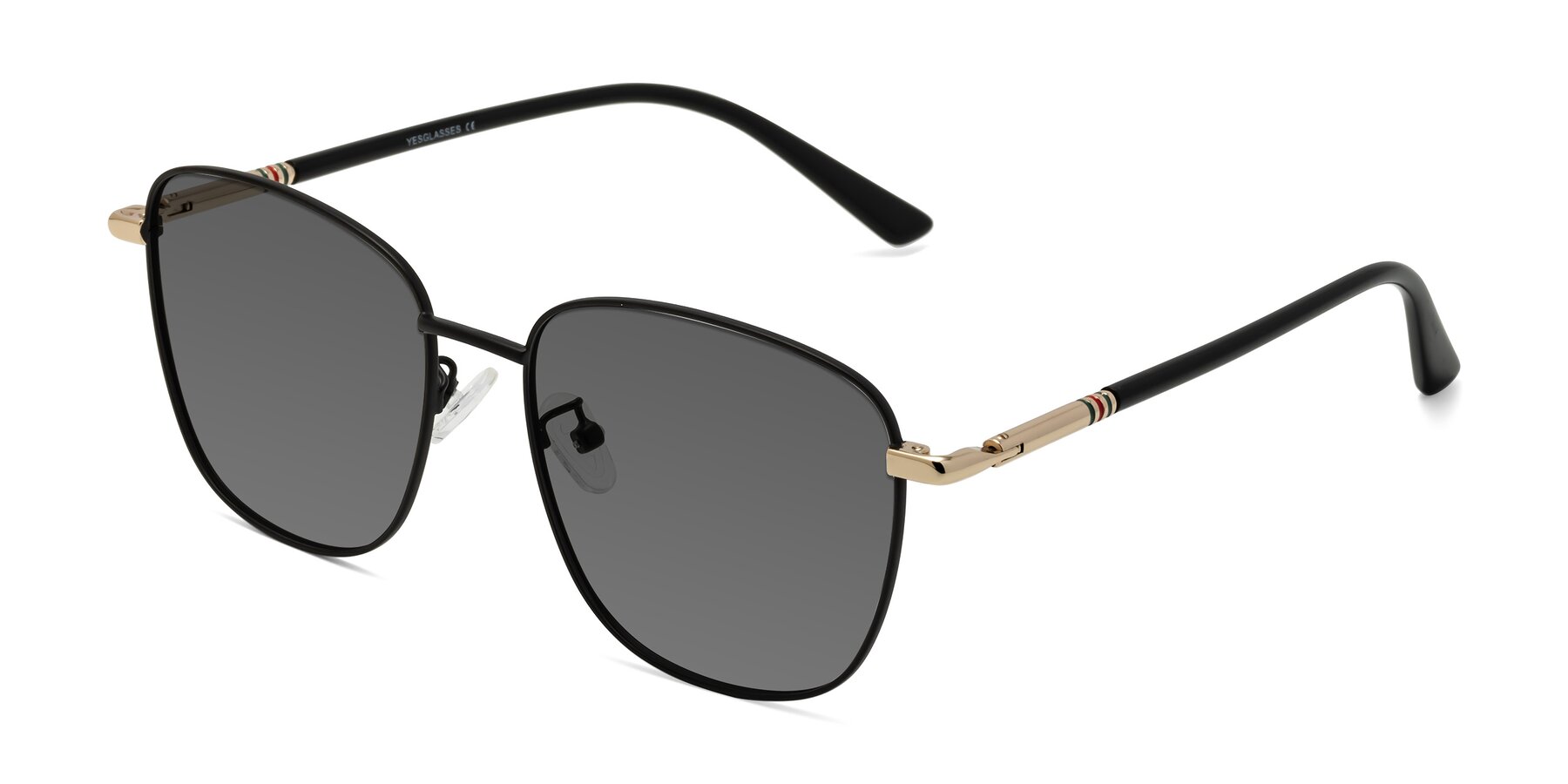 Angle of Love in Black with Medium Gray Tinted Lenses