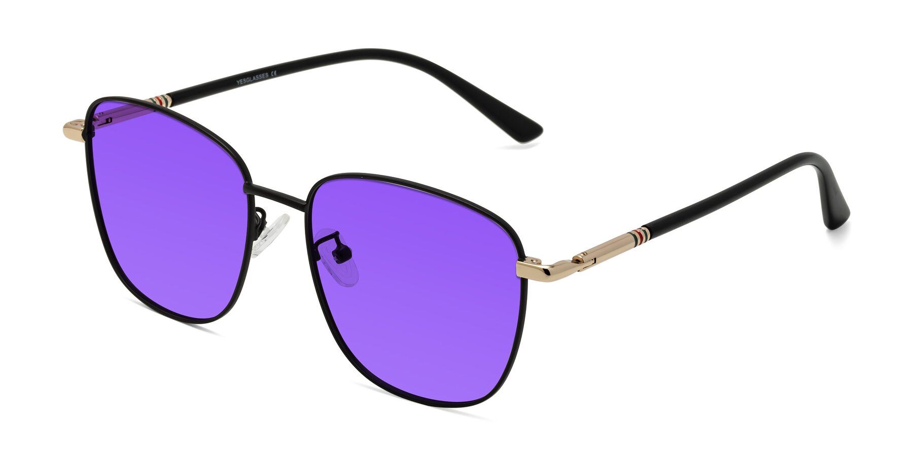 Angle of Love in Black with Purple Tinted Lenses