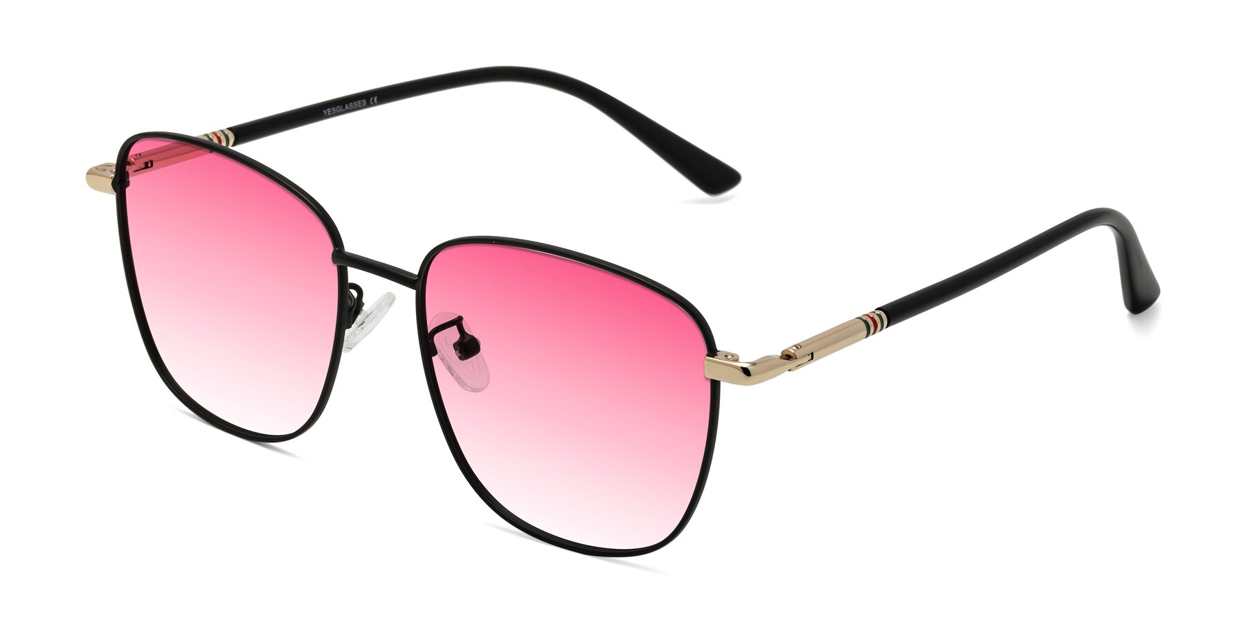 Angle of Love in Black with Pink Gradient Lenses