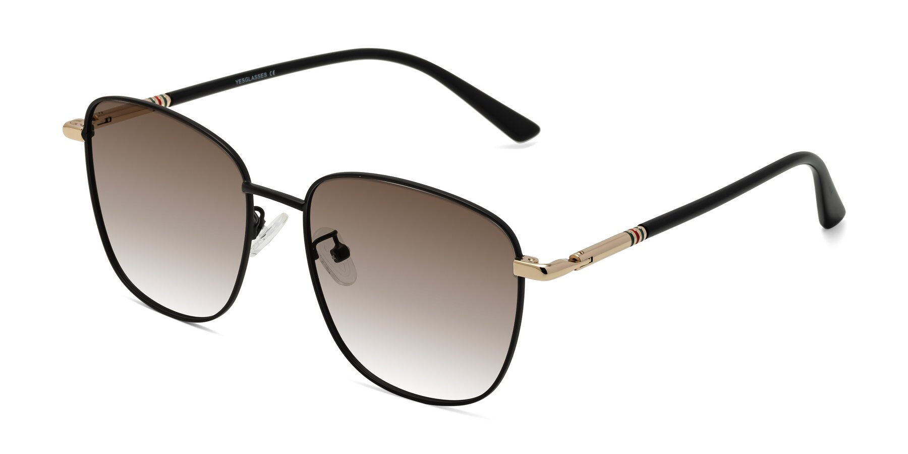 Angle of Love in Black with Brown Gradient Lenses