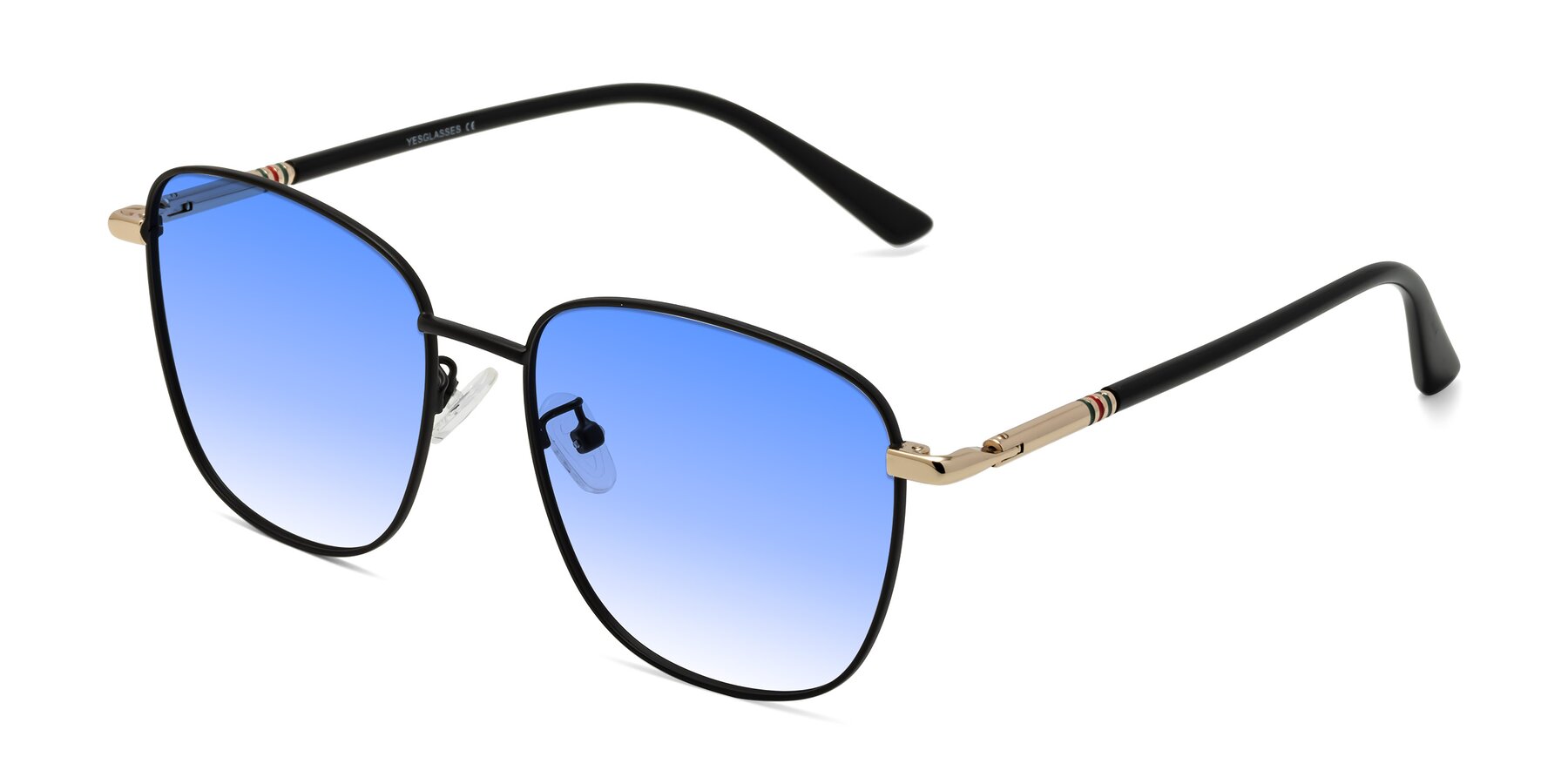 Angle of Love in Black with Blue Gradient Lenses