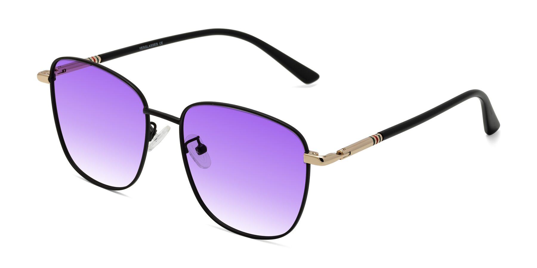 Angle of Love in Black with Purple Gradient Lenses