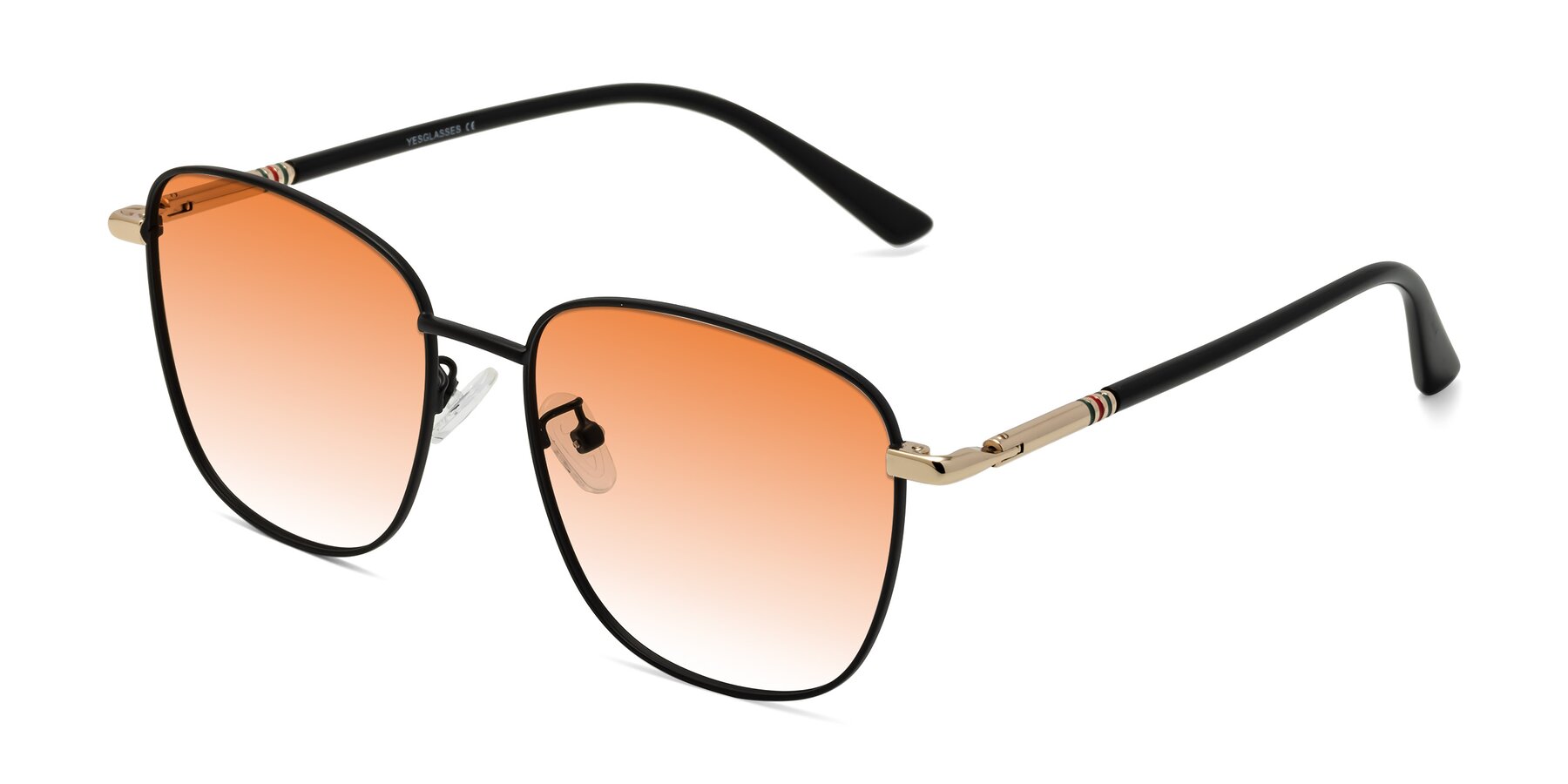 Angle of Love in Black with Orange Gradient Lenses