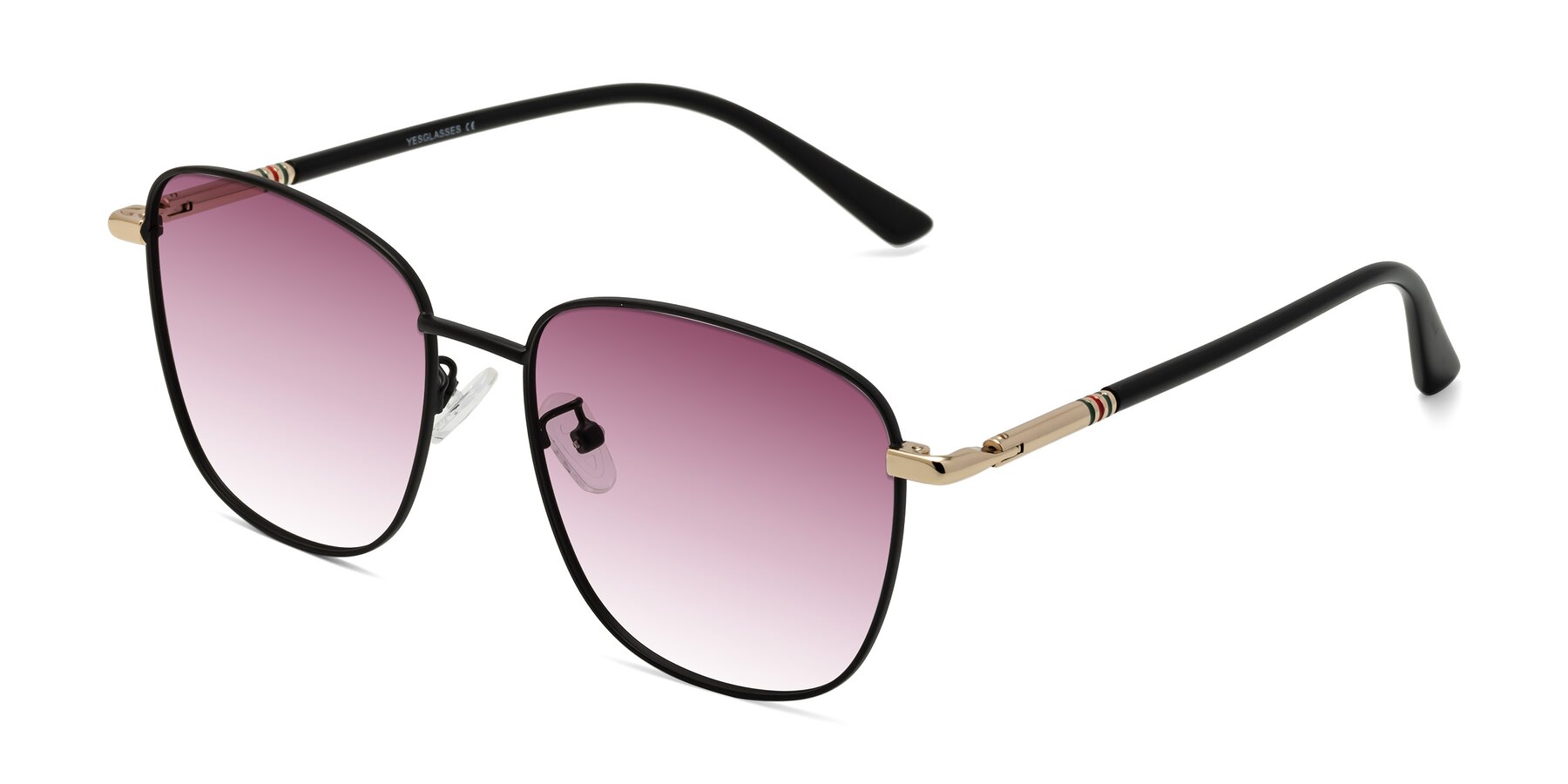 Angle of Love in Black with Wine Gradient Lenses