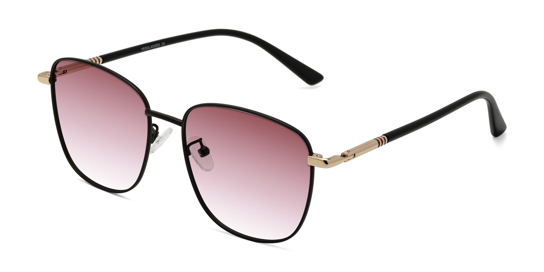 Angle of Love in Black with Garnet Gradient Lenses