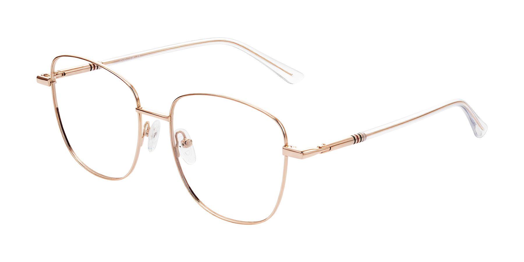 Angle of Love in Rose Gold with Clear Reading Eyeglass Lenses