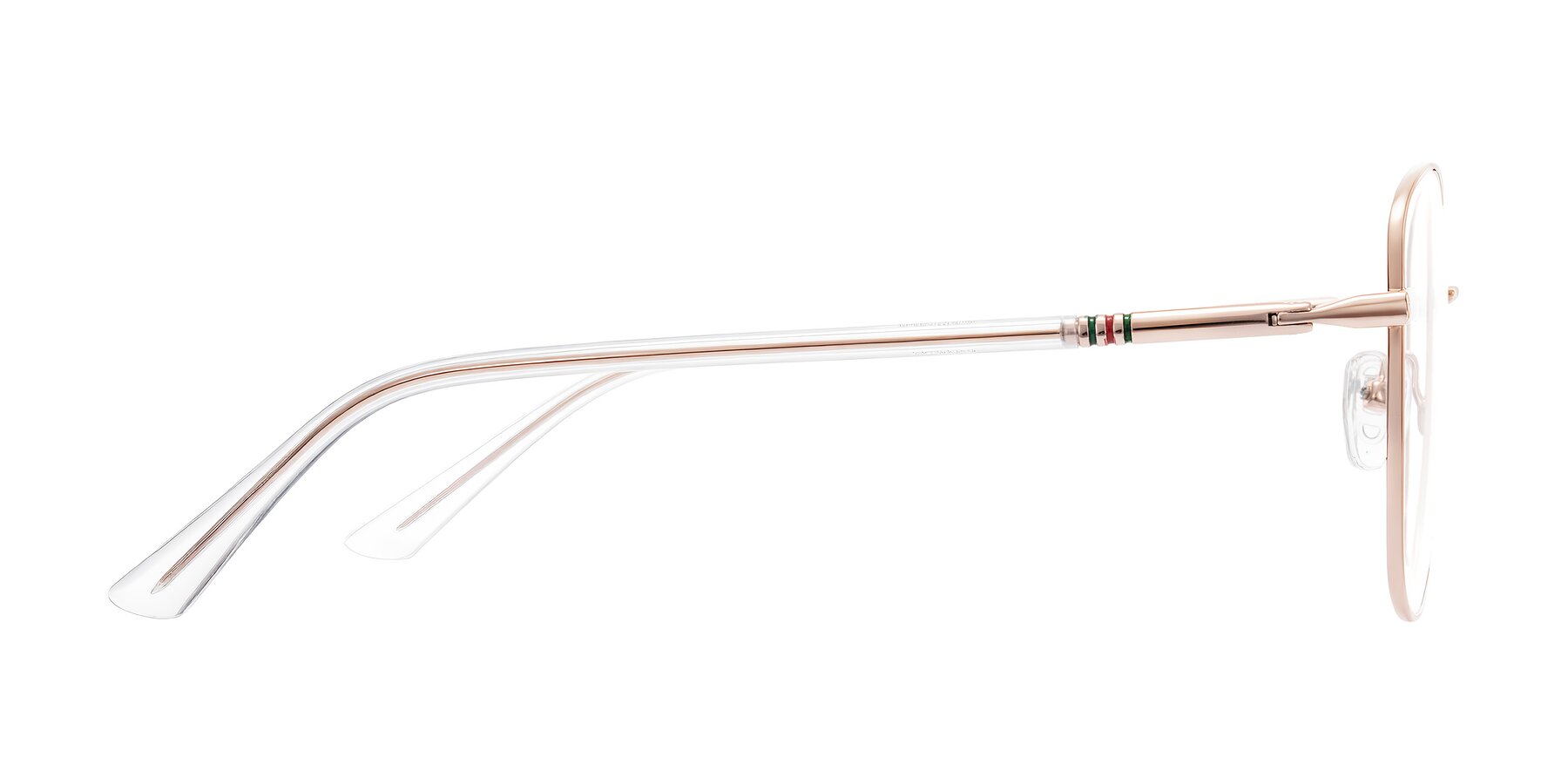 Side of Love in Rose Gold with Clear Reading Eyeglass Lenses