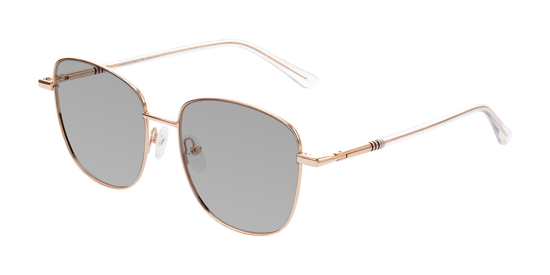 Angle of Love in Rose Gold with Light Gray Tinted Lenses