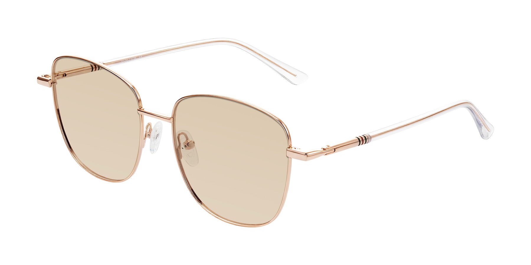 Angle of Love in Rose Gold with Light Brown Tinted Lenses