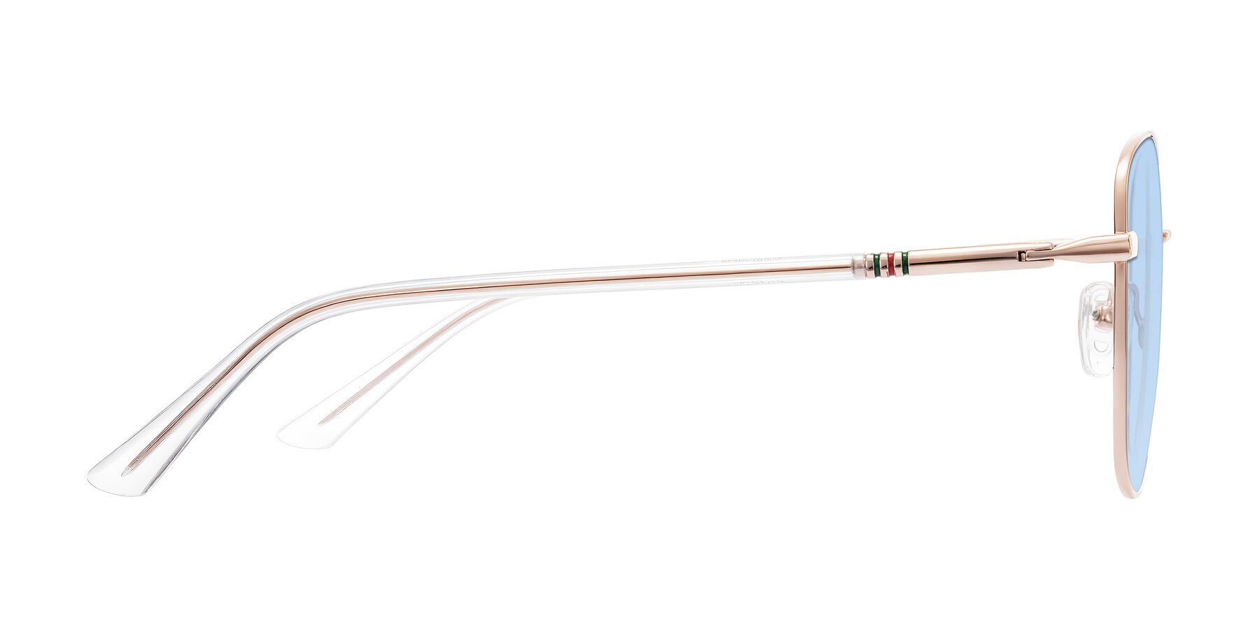 Side of Love in Rose Gold with Light Blue Tinted Lenses