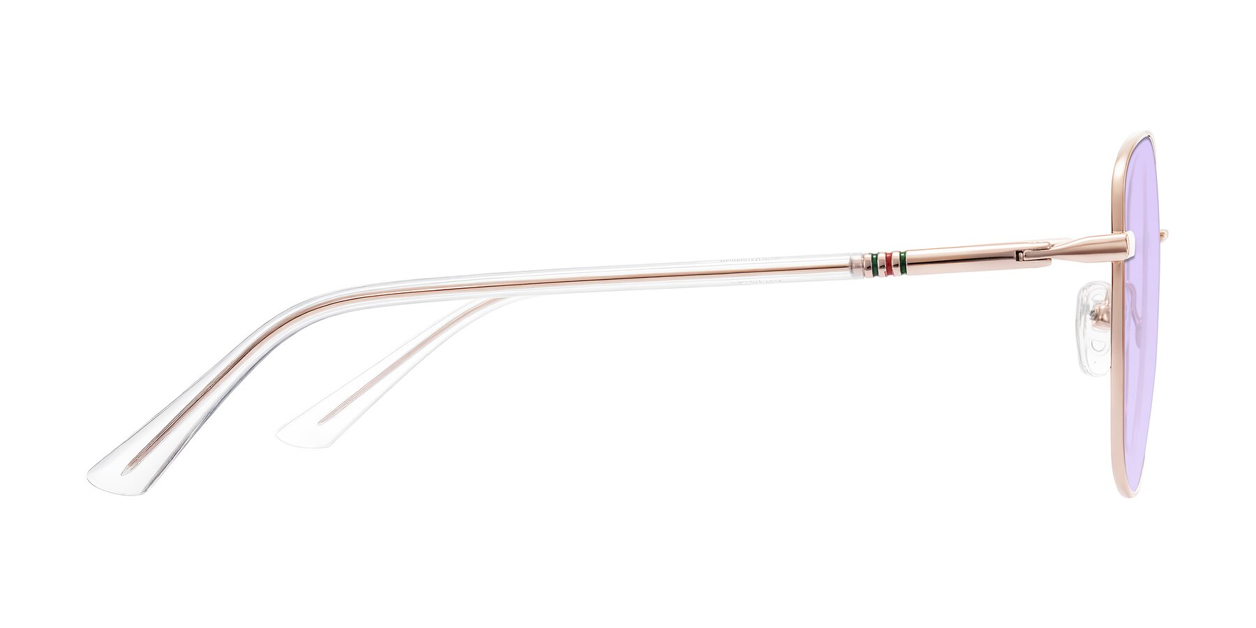 Side of Love in Rose Gold with Light Purple Tinted Lenses