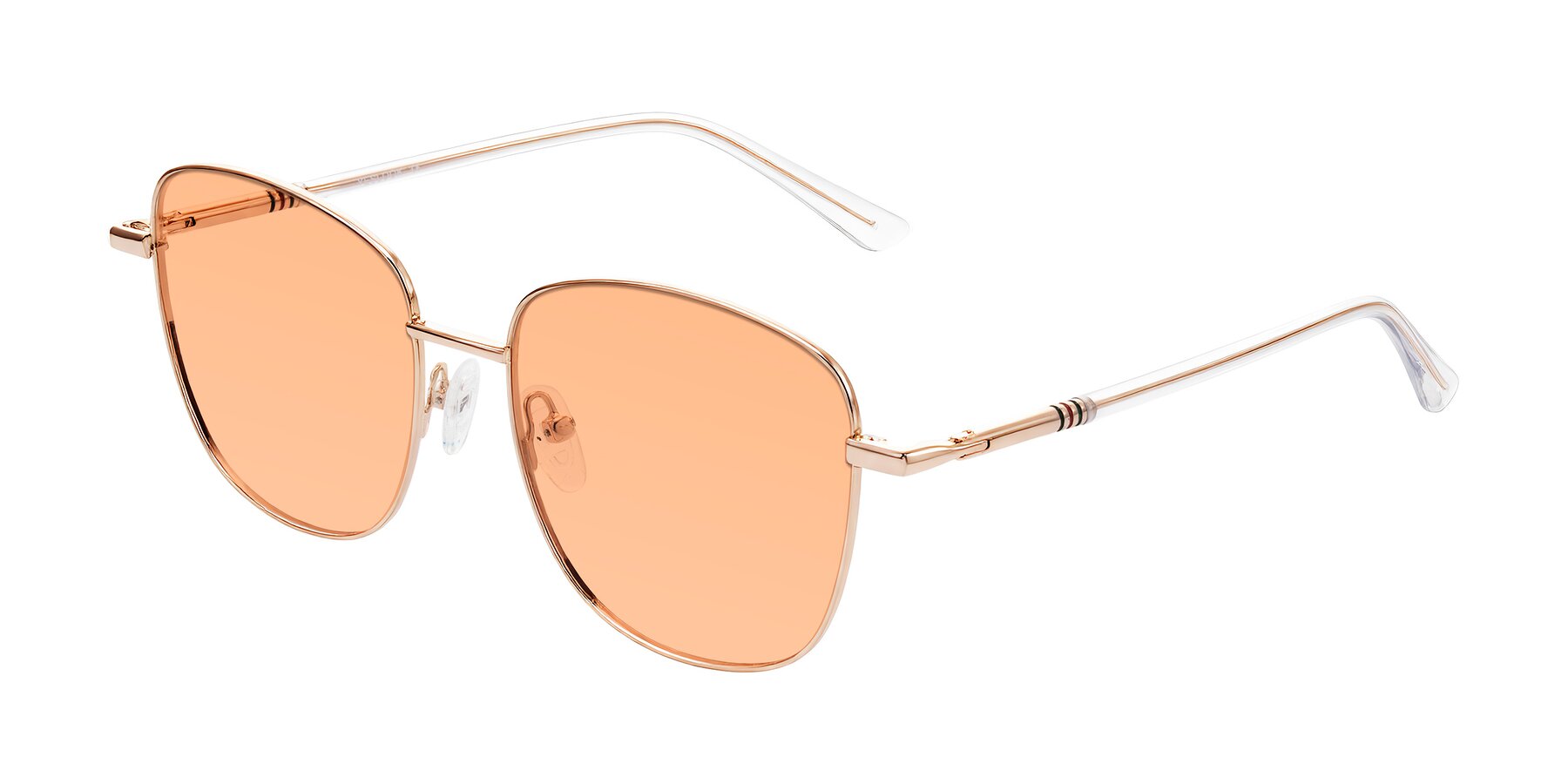 Angle of Love in Rose Gold with Light Orange Tinted Lenses