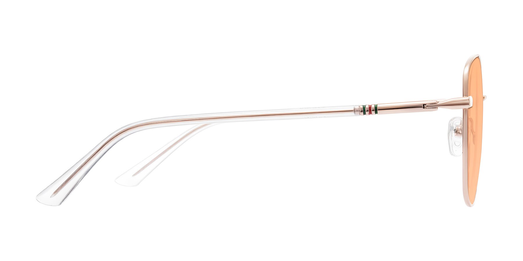 Side of Love in Rose Gold with Light Orange Tinted Lenses