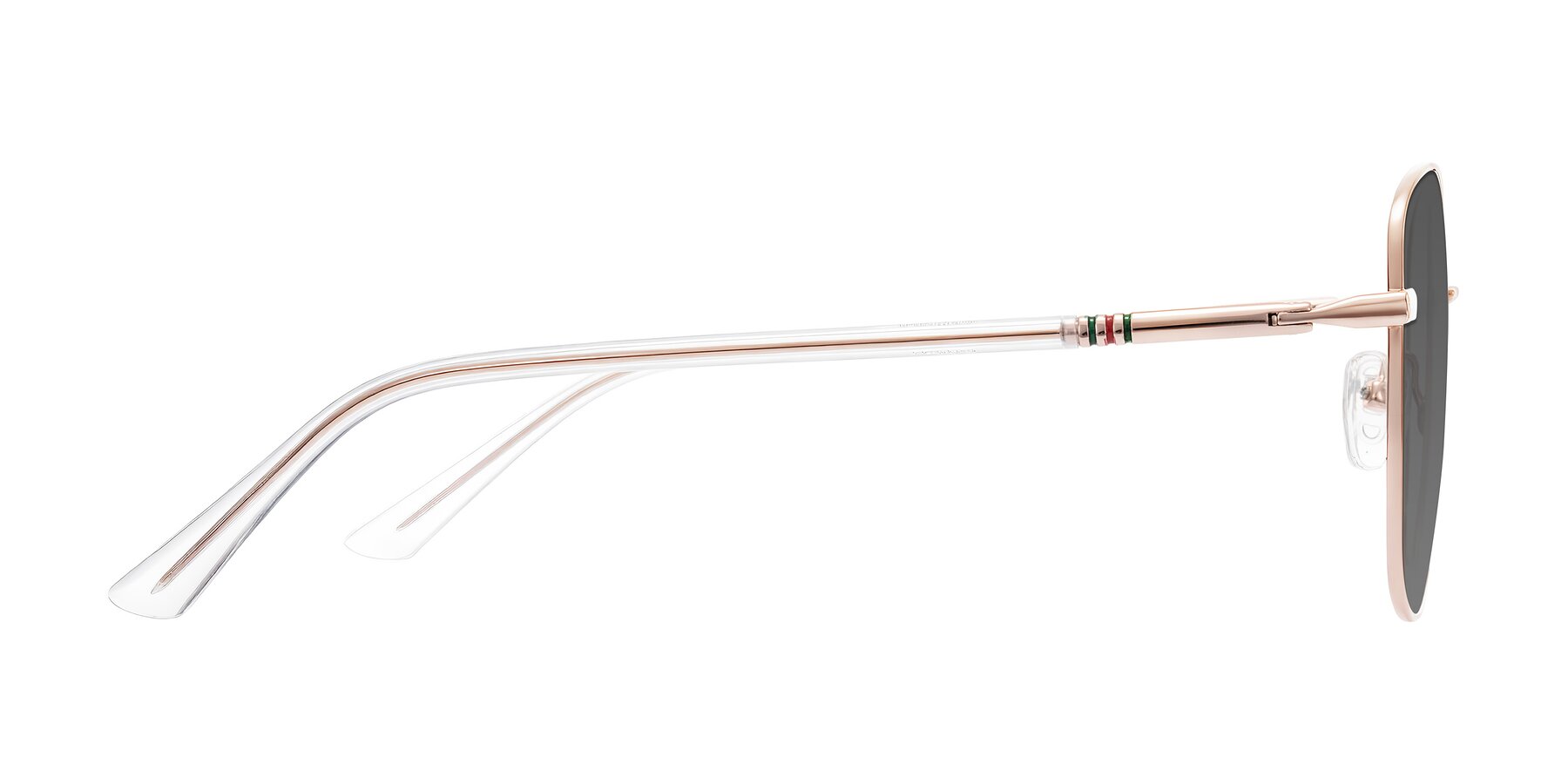 Side of Love in Rose Gold with Medium Gray Tinted Lenses