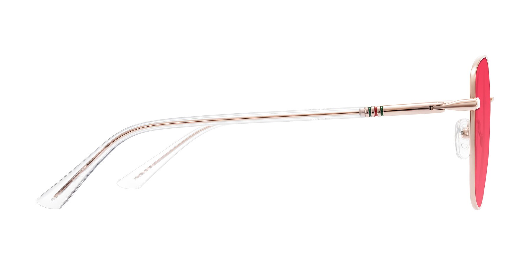 Side of Love in Rose Gold with Red Tinted Lenses