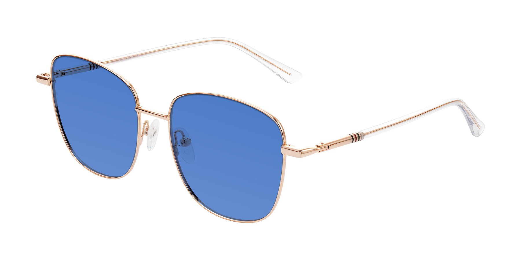 Angle of Love in Rose Gold with Blue Tinted Lenses