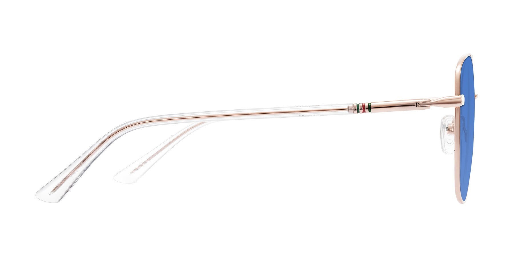 Side of Love in Rose Gold with Blue Tinted Lenses