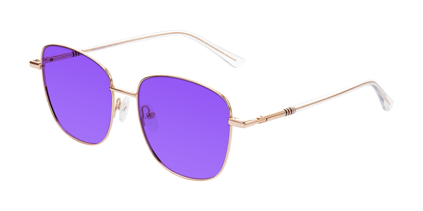 Angle of Love in Rose Gold with Purple Tinted Lenses