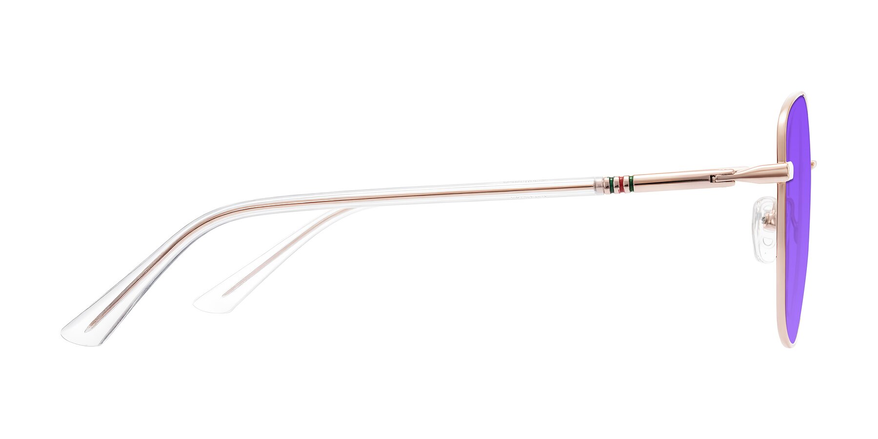 Side of Love in Rose Gold with Purple Tinted Lenses