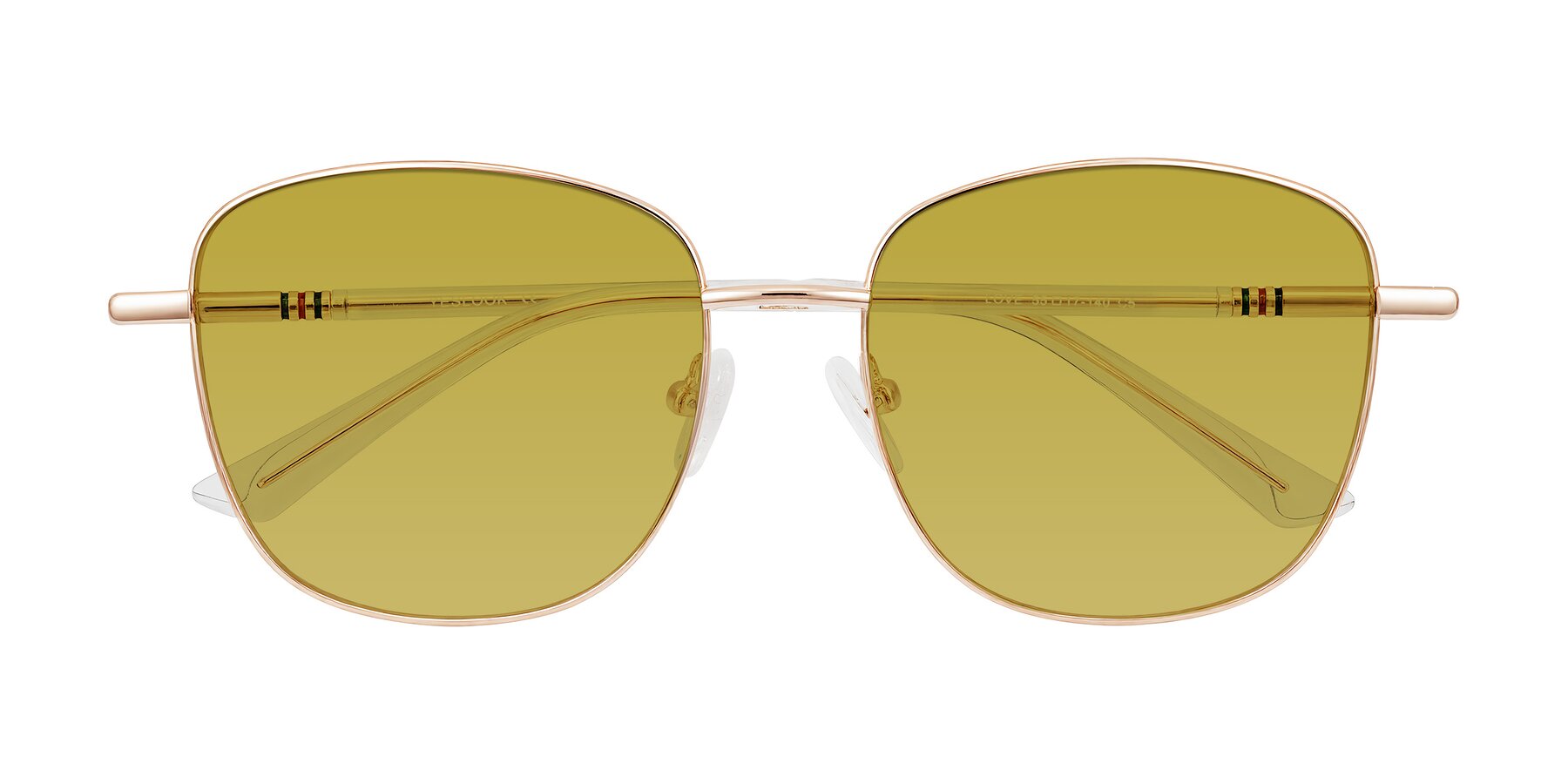 Folded Front of Love in Rose Gold with Champagne Tinted Lenses