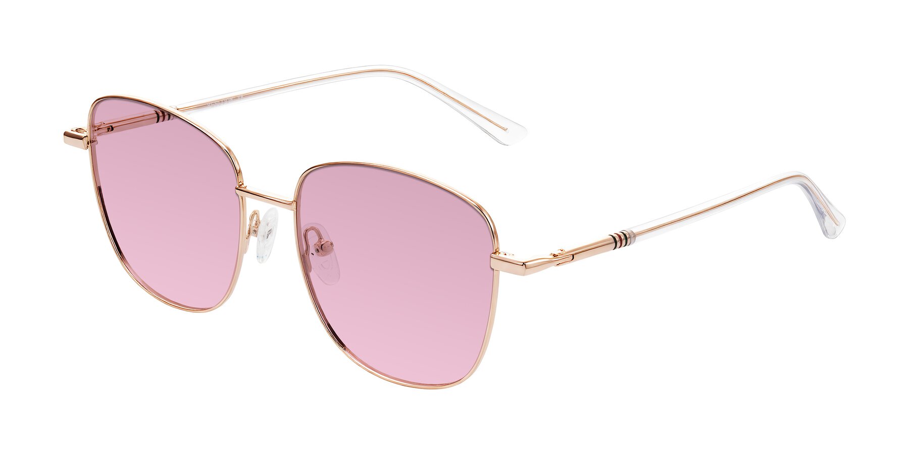 Angle of Love in Rose Gold with Light Wine Tinted Lenses