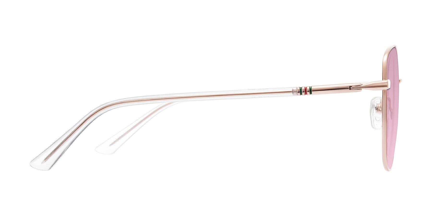 Side of Love in Rose Gold with Light Wine Tinted Lenses