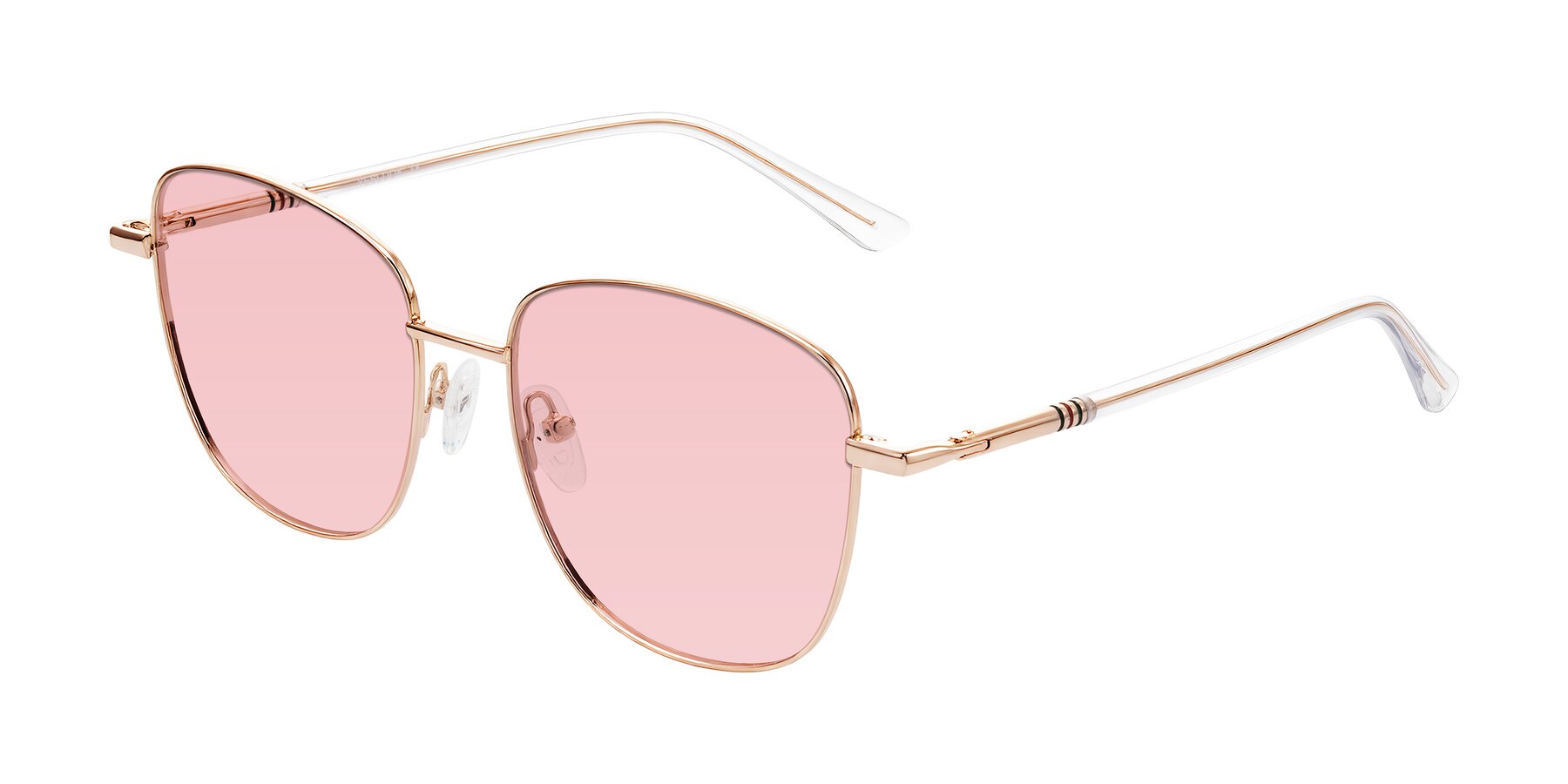 Angle of Love in Rose Gold with Light Garnet Tinted Lenses