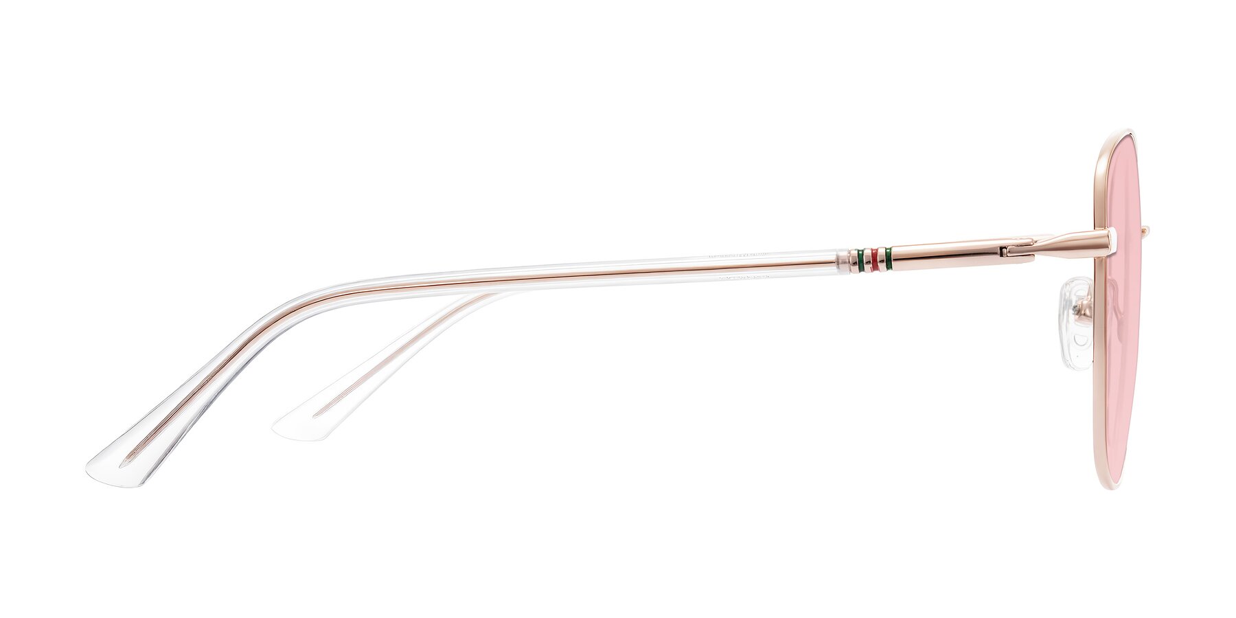 Side of Love in Rose Gold with Light Garnet Tinted Lenses