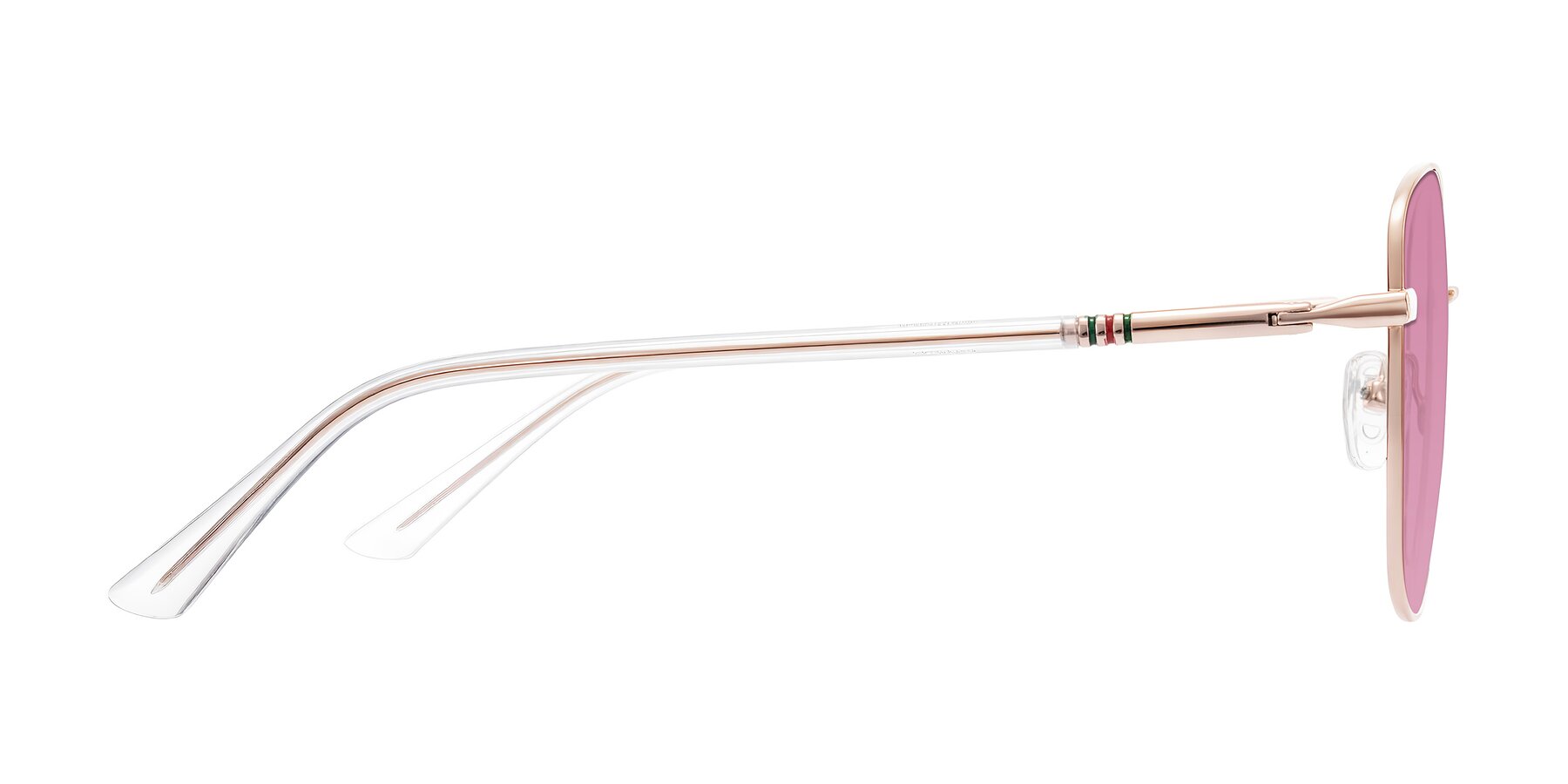 Side of Love in Rose Gold with Medium Wine Tinted Lenses