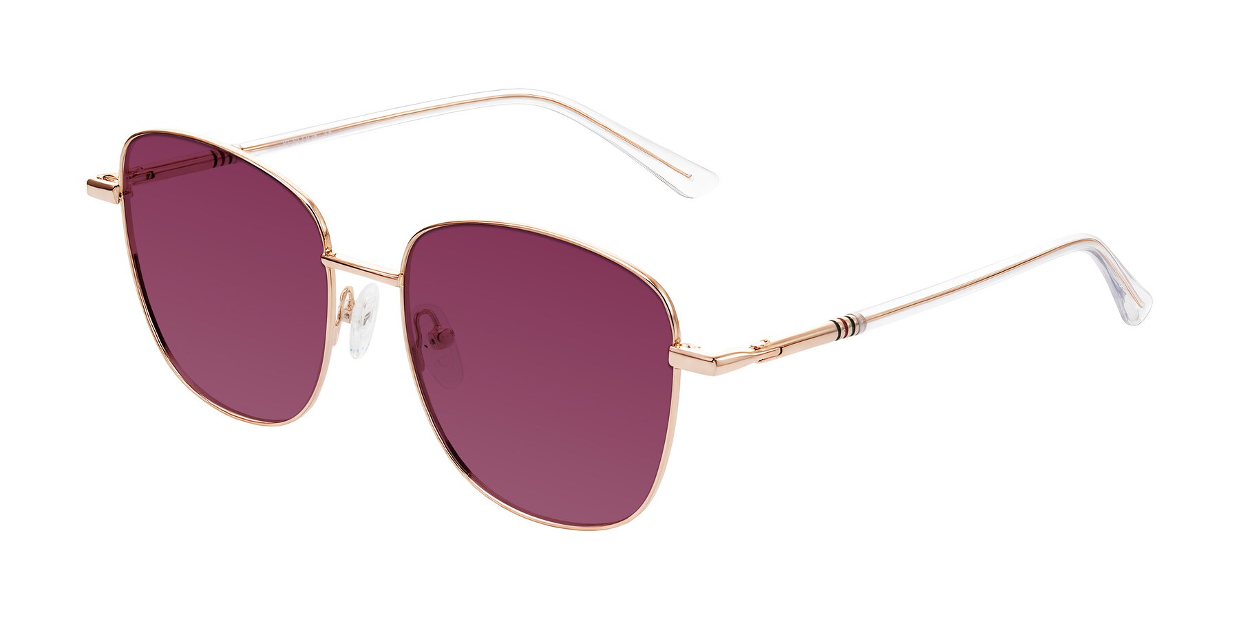 Angle of Love in Rose Gold with Wine Tinted Lenses