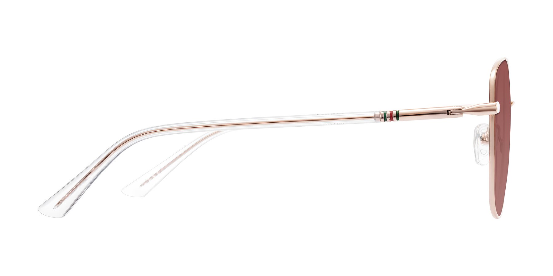 Side of Love in Rose Gold with Garnet Tinted Lenses