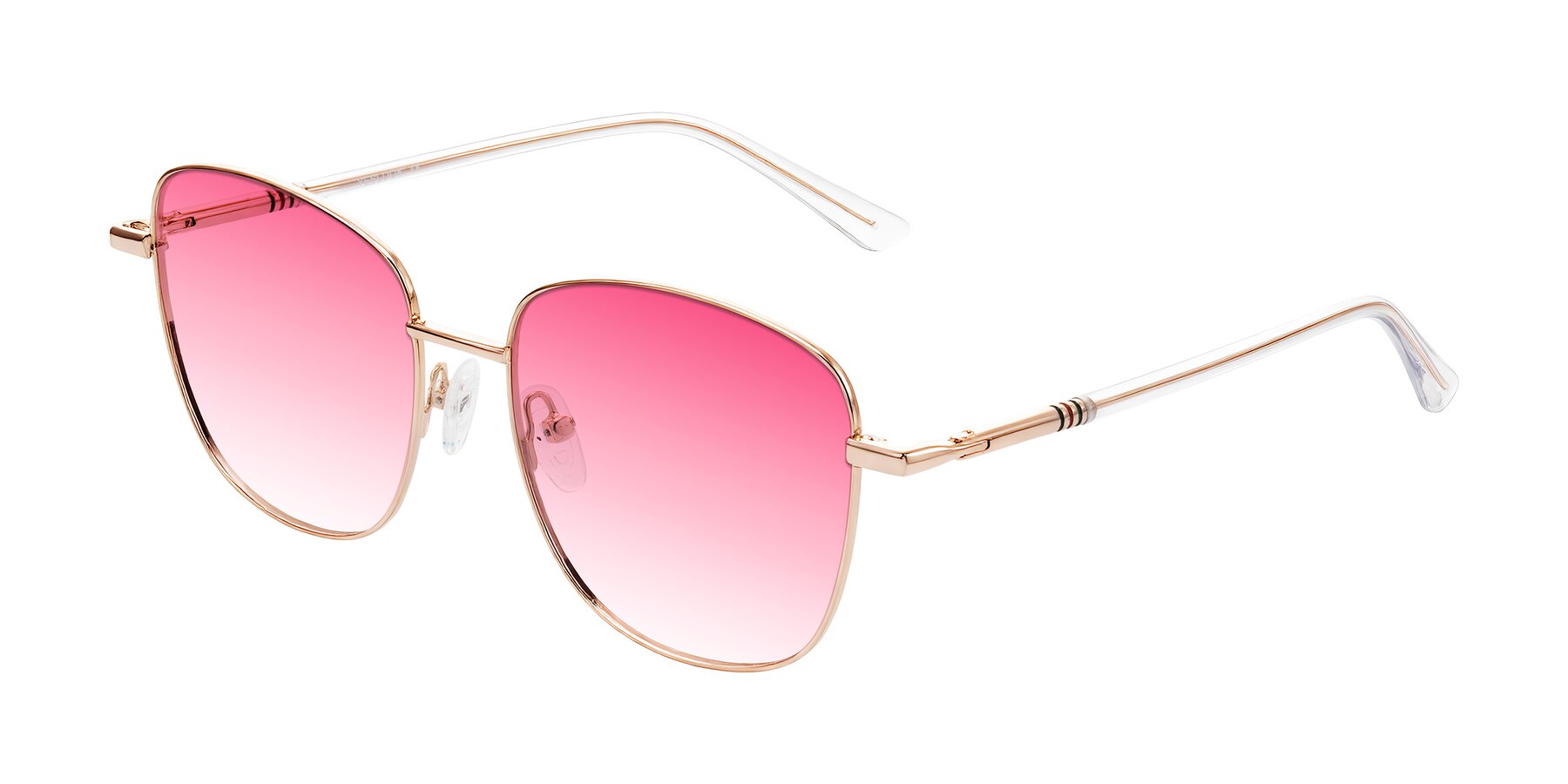 Angle of Love in Rose Gold with Pink Gradient Lenses