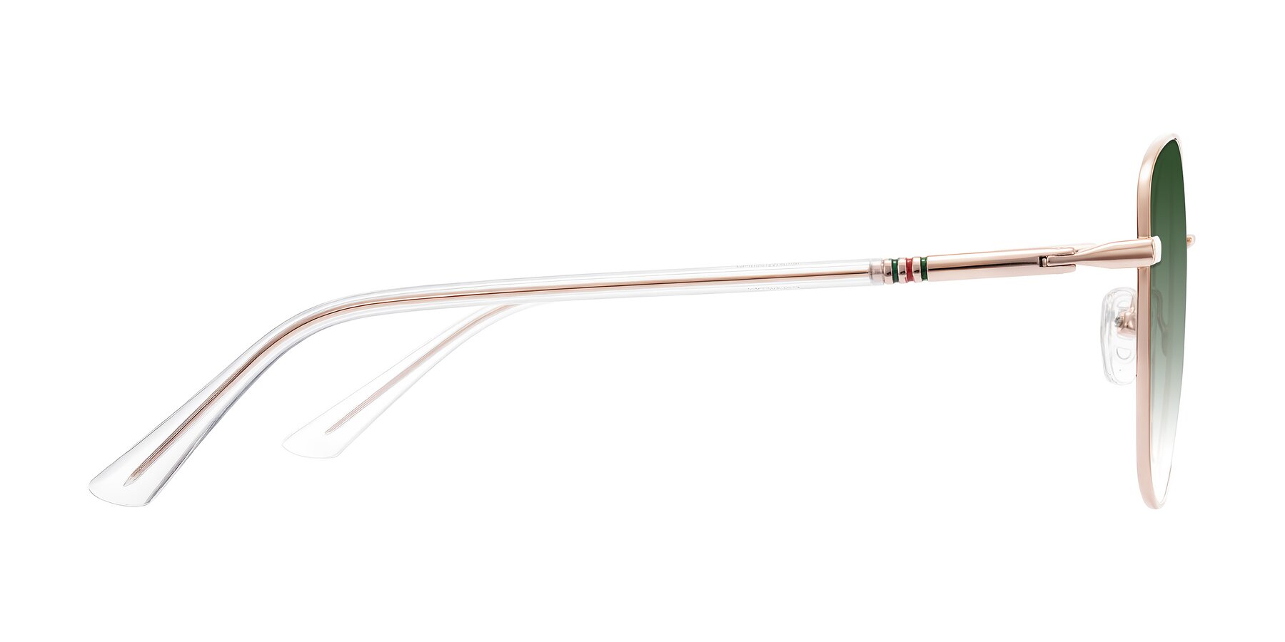 Side of Love in Rose Gold with Green Gradient Lenses