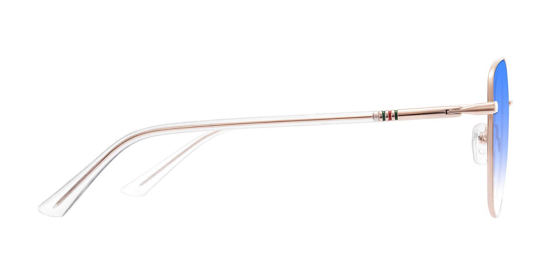 Side of Love in Rose Gold with Blue Gradient Lenses