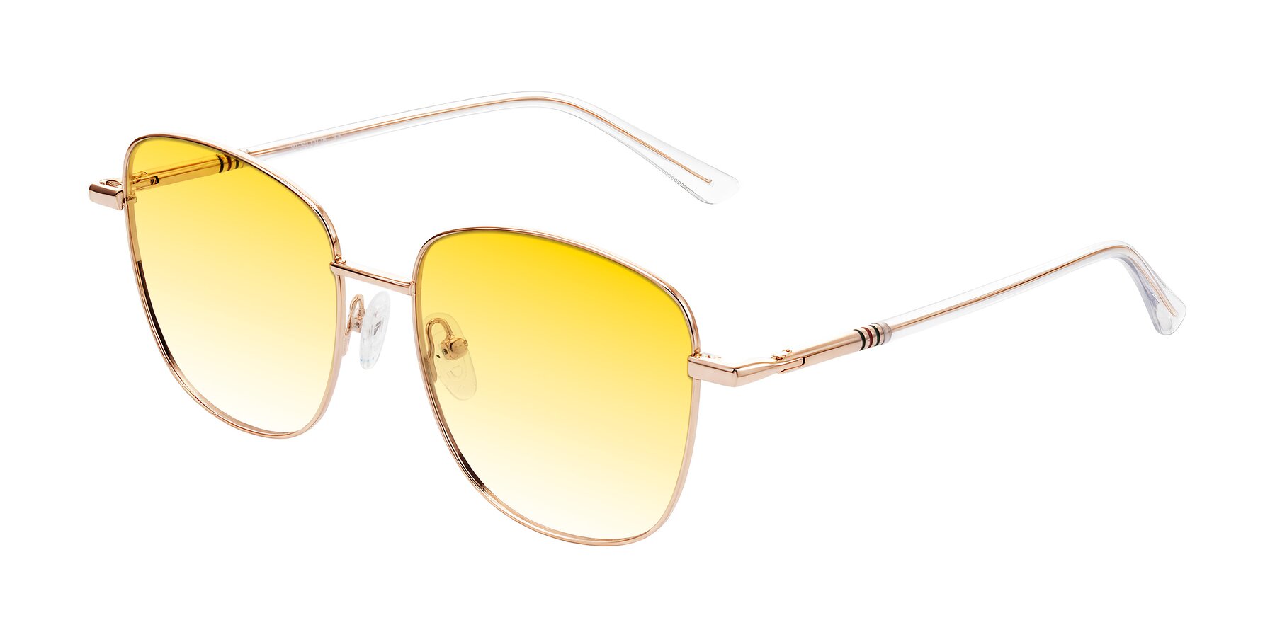 Angle of Love in Rose Gold with Yellow Gradient Lenses