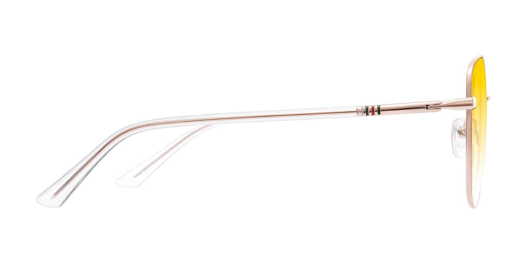 Side of Love in Rose Gold with Yellow Gradient Lenses