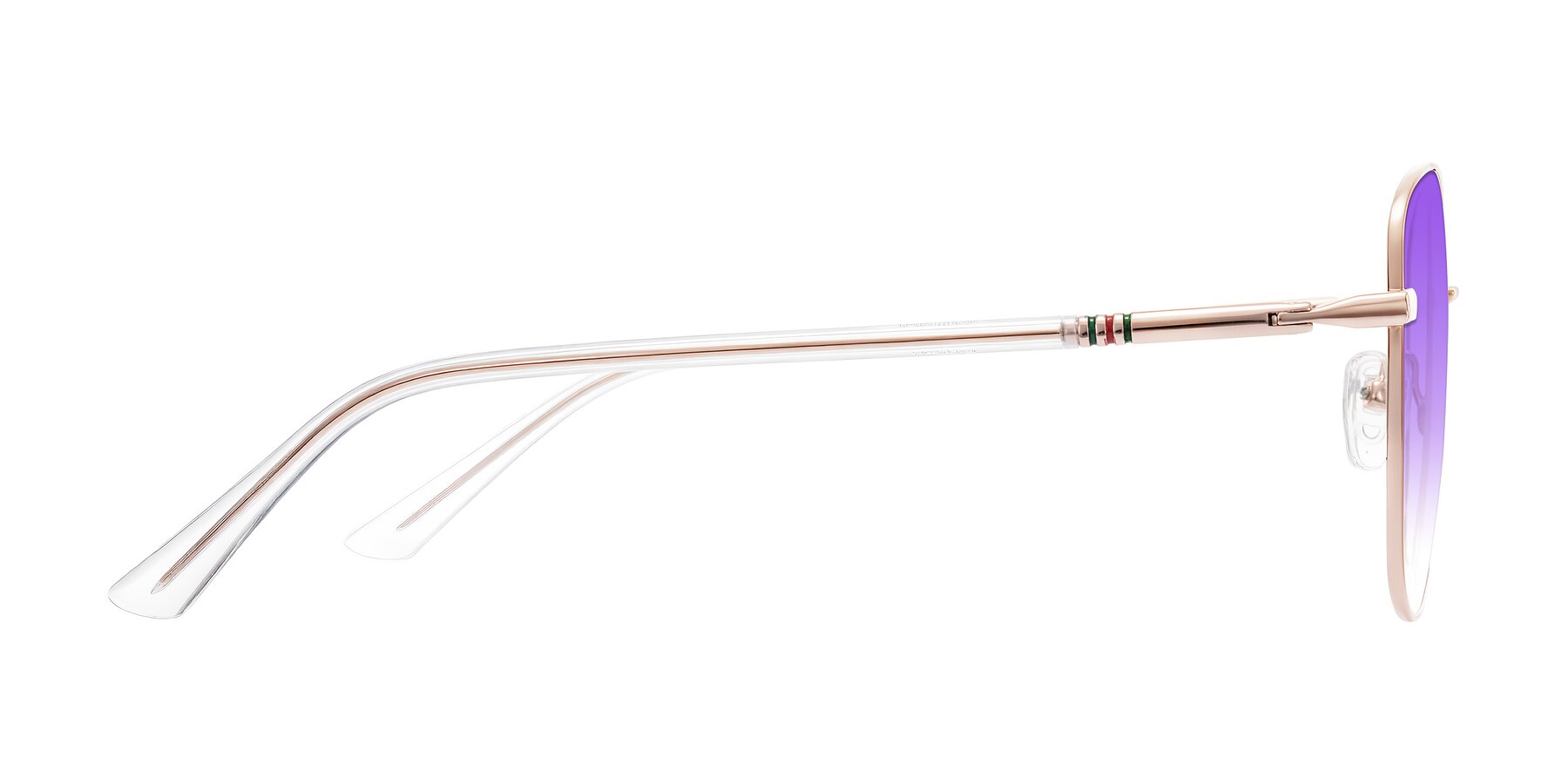 Side of Love in Rose Gold with Purple Gradient Lenses