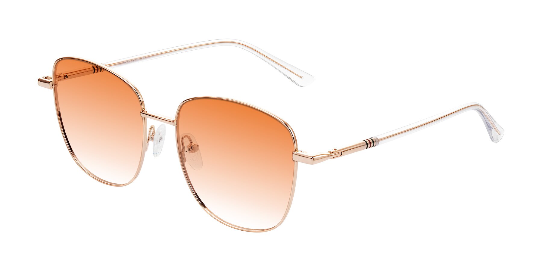 Angle of Love in Rose Gold with Orange Gradient Lenses