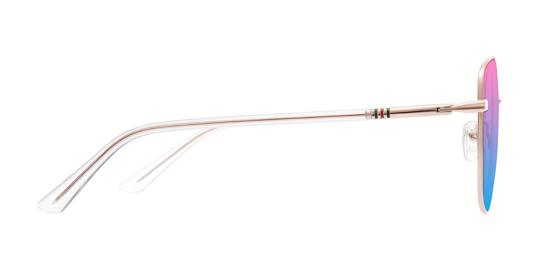 Side of Love in Rose Gold with Pink / Blue Gradient Lenses