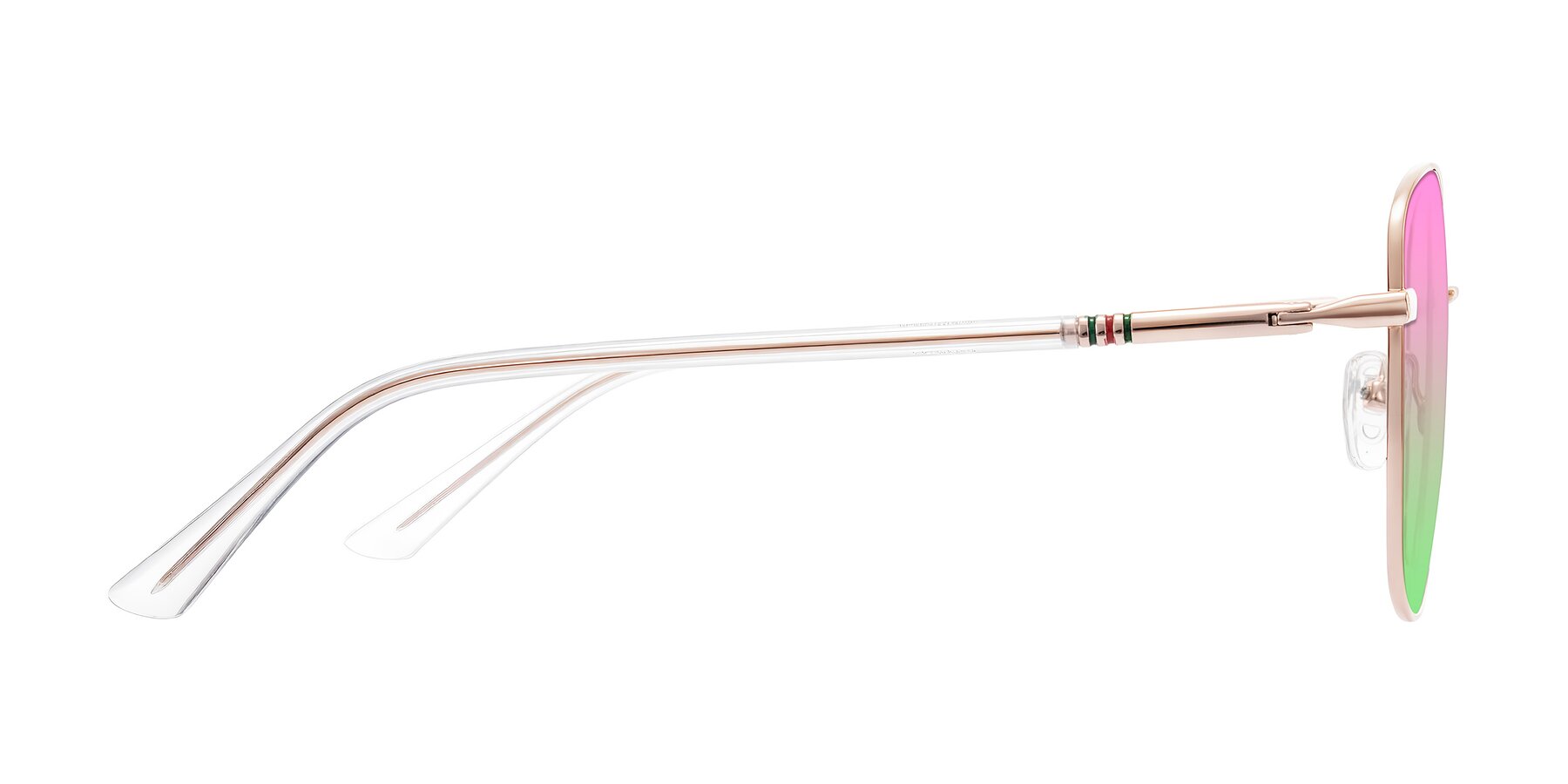 Side of Love in Rose Gold with Pink / Green Gradient Lenses