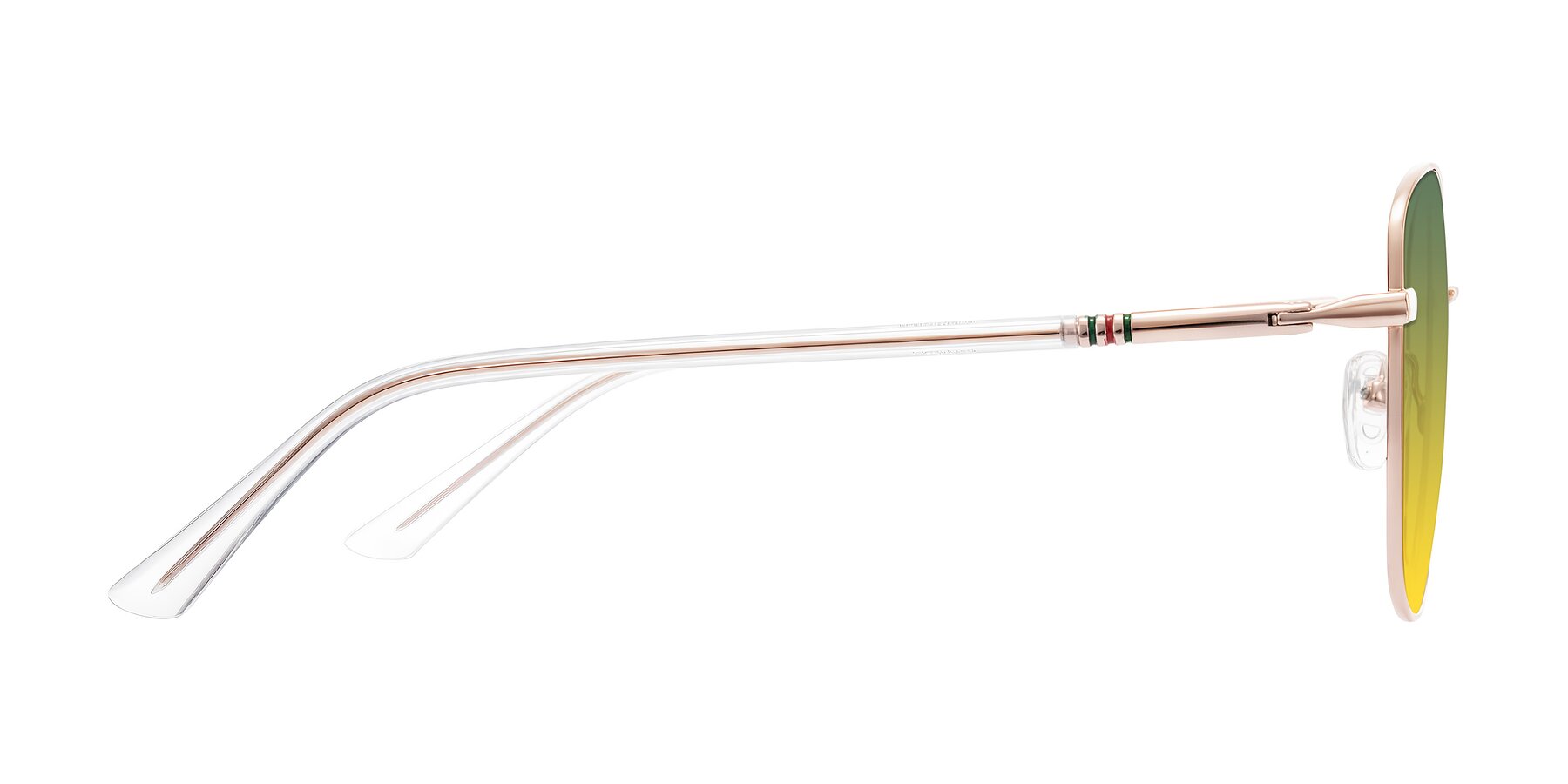 Side of Love in Rose Gold with Green / Yellow Gradient Lenses