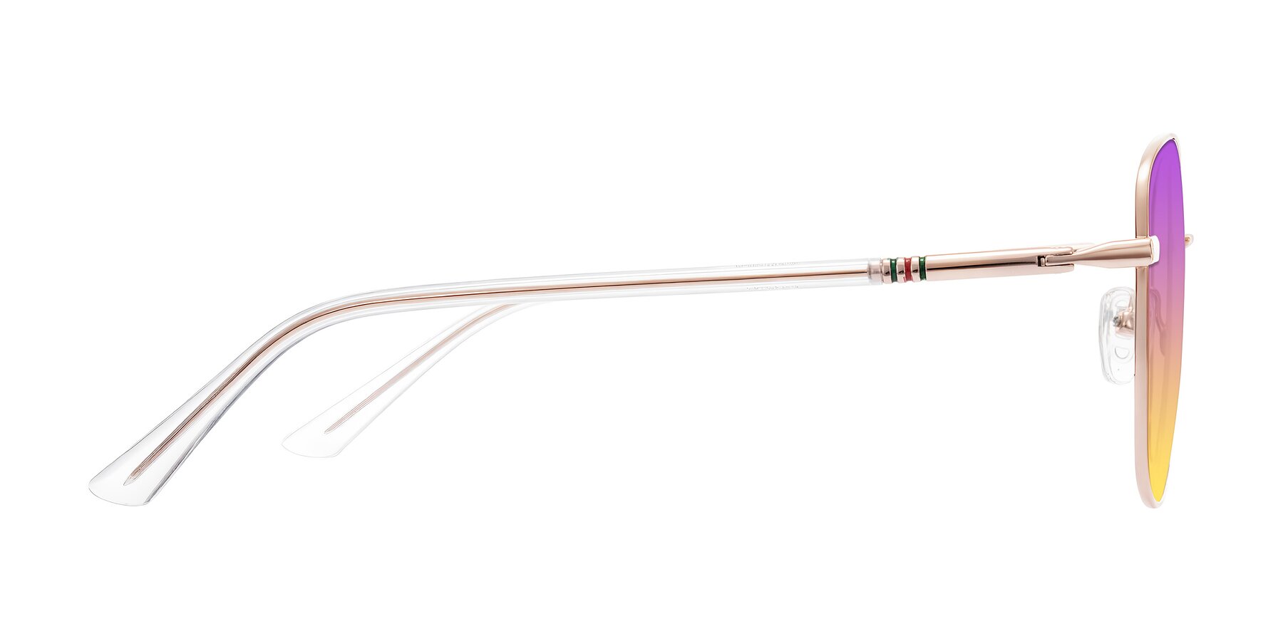 Side of Love in Rose Gold with Purple / Yellow Gradient Lenses