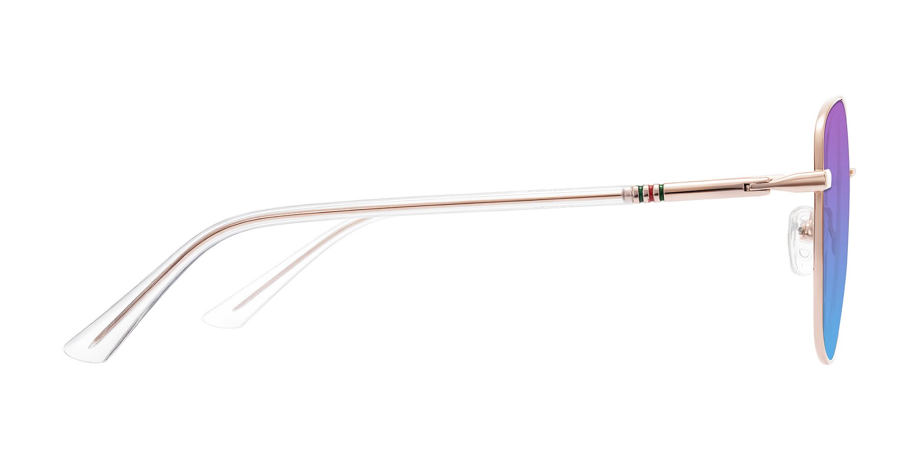 Side of Love in Rose Gold with Purple / Blue Gradient Lenses