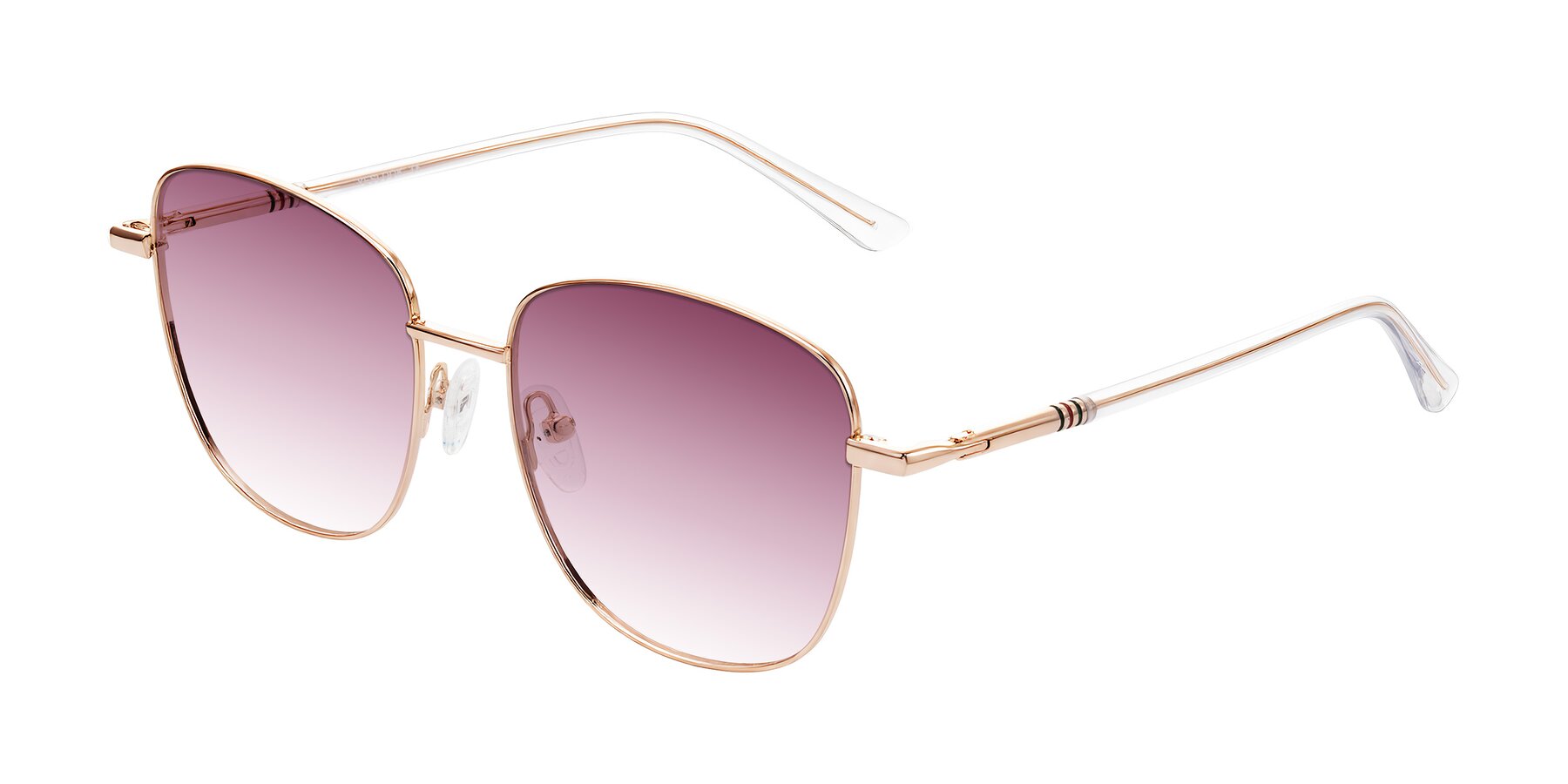 Angle of Love in Rose Gold with Wine Gradient Lenses