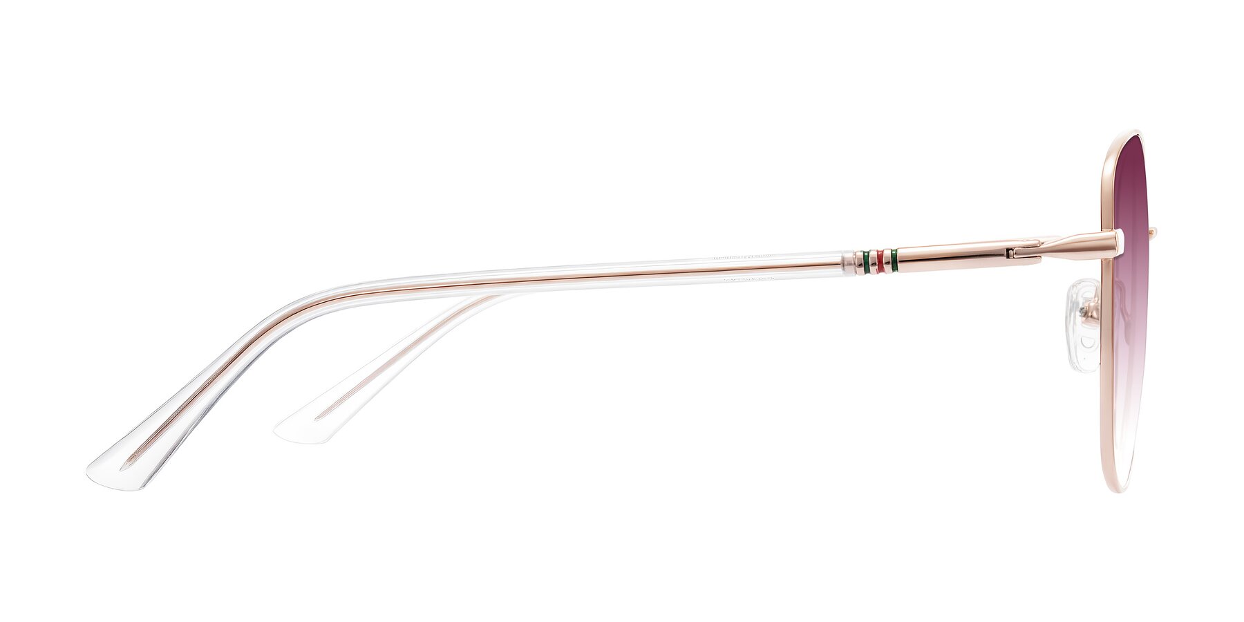 Side of Love in Rose Gold with Wine Gradient Lenses