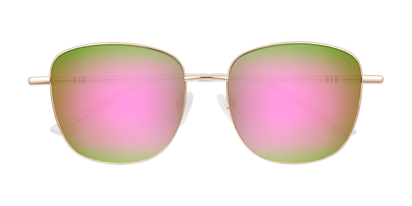 Love - Rose Gold Flash Mirrored Sunglasses