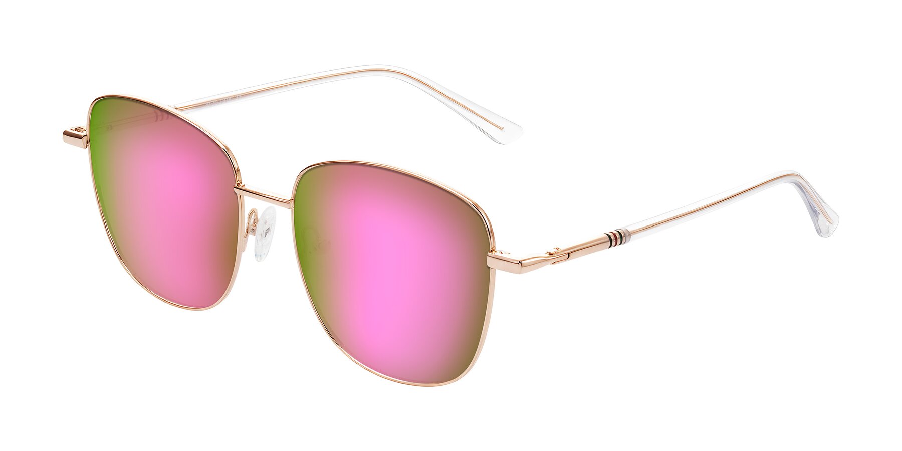 Angle of Love in Rose Gold with Pink Mirrored Lenses