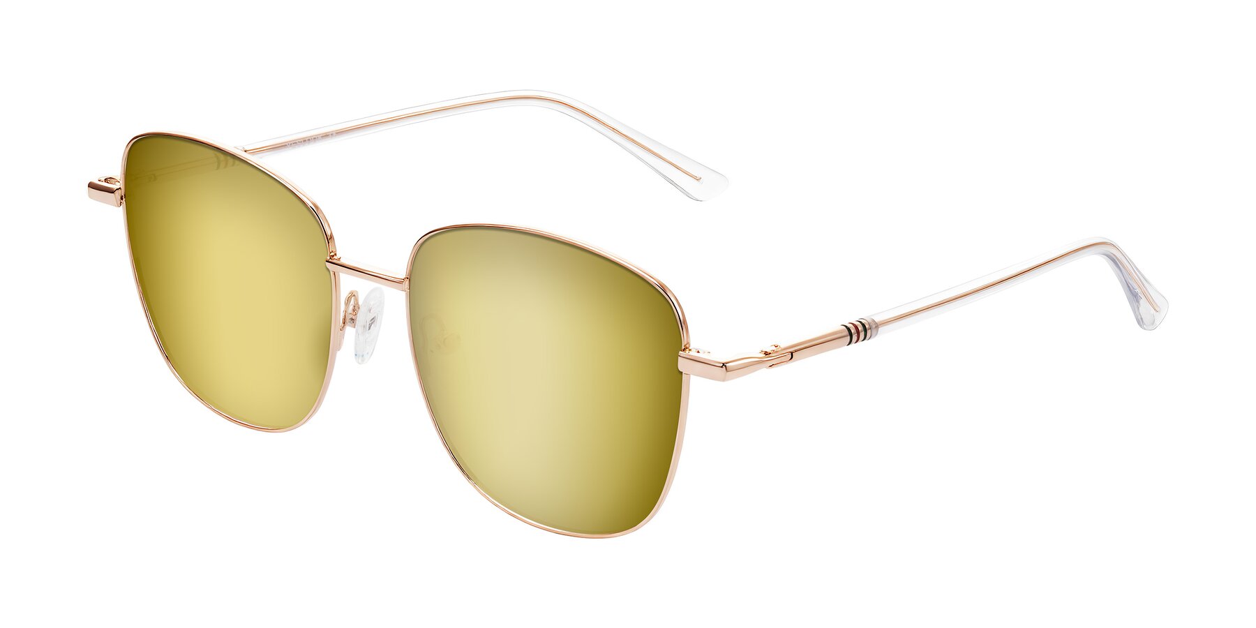 Angle of Love in Rose Gold with Gold Mirrored Lenses