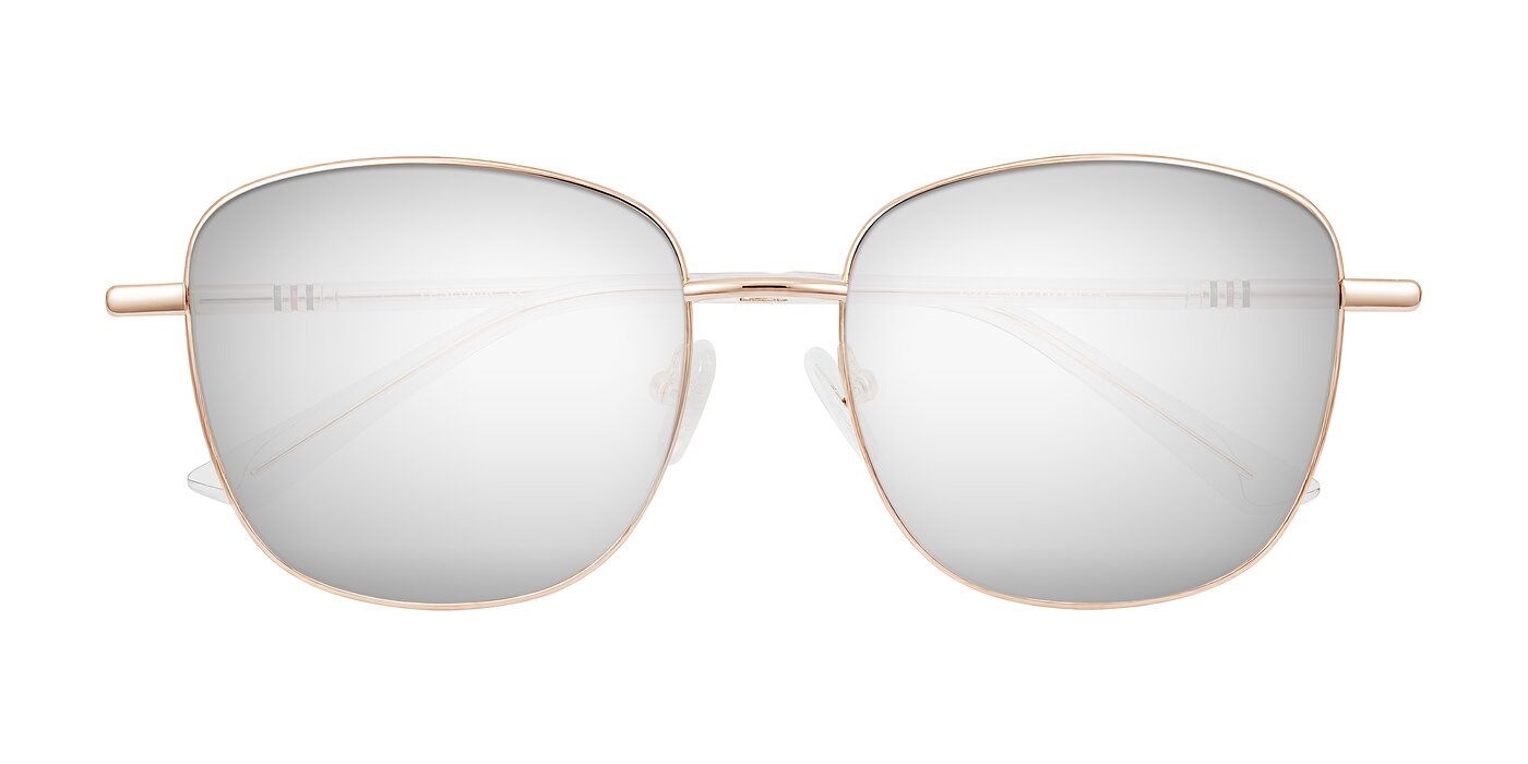 Love - Rose Gold Flash Mirrored Sunglasses